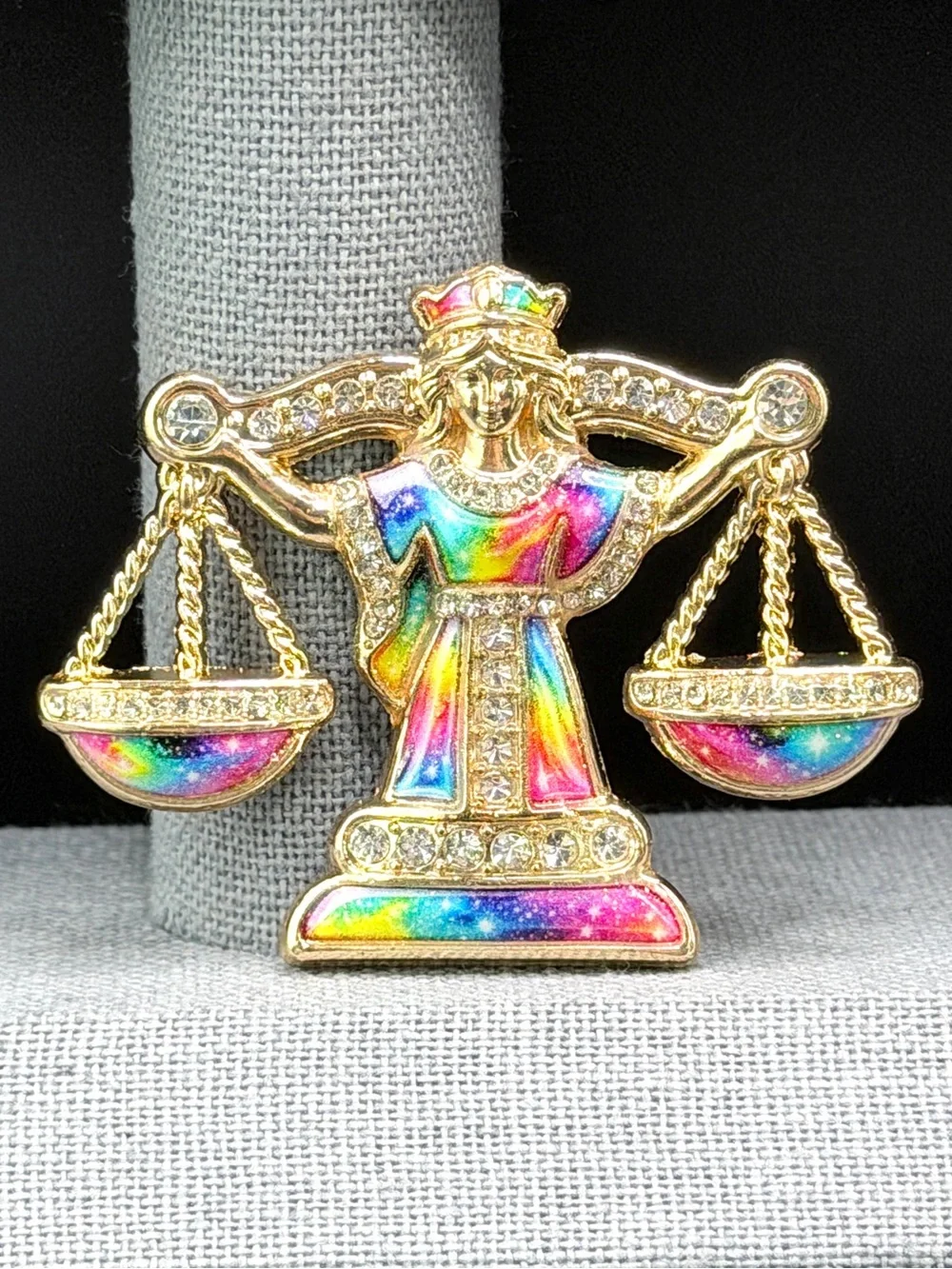 Libra Zodiac Brooch
